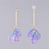 Glass Cluster Beads Dangle Ear Studs EJEW-JE03915-5