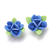Handmade Polymer Clay Flower Beads X-CLAY-S089-03-2