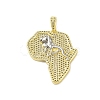 Brass Micro Pave Cubic Zirconia Pendants KK-E111-22G-1