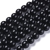 Natural Black Stone Beads Strands X-G-I288-A02-6mm-1