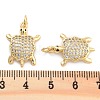 Brass Pave Clear Cubic Zirconia Pendants KK-U009-12E-G-3