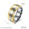 Men's Titanium Steel Finger Rings RJEW-BB27605-A-8-6