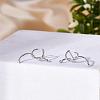 Anti-Tarnish Rhodium Plated 925 Sterling Silver Twist Knot Stud Earrings for Women JE1081A-3