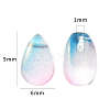 Transparent Spray Painted Glass Charms GLAA-YW0001-12-4