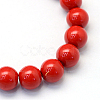 Baking Painted Pearlized Glass Pearl Round Bead Strands X-HY-Q003-6mm-55-2
