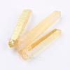Electroplated Natural Quartz Crystal Graduated Beads Strands G-P315-A-4
