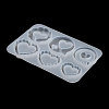 Heart Shape Quicksand DIY Silicone Mold DIY-K073-10B-6