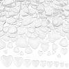   180Pcs 9 Style Transparent Glass Heart Cabochons GGLA-PH0001-28-1