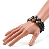 Natural Lava Rock Round Beads Essential Oil Anxiety Aromatherapy Bracelets X1-BJEW-JB06921-7