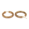 304 Stainless Steel Mesh Hoop Earrings EJEW-O096-06B-G-2