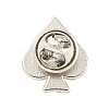 Poker Black Alloy Brooches JEWB-I030-11A-2