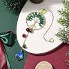 Christmas Glass Beads Wire Wrapped Tree of Life Hanging Ornaments HJEW-TA00209-2