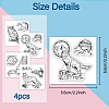 4Pcs 4 Styles PVC Stamp DIY-WH0487-0035-8