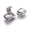 304 Stainless Steel Fold Over Clasps STAS-E440-87A-P-3