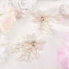 ABS Plastic Imitation Pearl Beaded Flower Wedding Shoe Decorations FIND-WH0126-71G-7