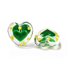 Glass Heart Beads GLAA-D005-01C-3