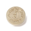 Golden Tone Wax Seal Brass Stamp Head DIY-B079-01G-L-2