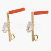 Brass Stud Earring Findings KK-S348-121-2