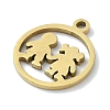 304 Stainless Steel Charms STAS-C097-37G-2