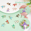 PandaHall Elite 60Pcs 6 Colors Alloy Enamel Pendants ENAM-PH0002-78-4