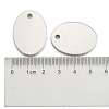 201 Stainless Steel Oval Stamping Blank Tag Pendants STAS-S031-04-3
