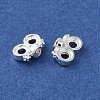 Rack Plating Brass Pave Clear Cubic Zirconia Spacer Bars KK-B088-11A-S-2