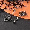 Snake 316 Surgical Stainless Steel Belly Button Rings EJEW-G416-18A-AS-2