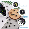 Black Craft Acrylic Beads SACR-TAG0001-02-13