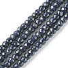 Synthetic Blue Goldstone Beads Strands G-F748-O02-01-1