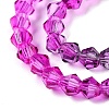 Gradient Color Baking Painted Glass Bead Strands DGLA-A039-T4mm-A09-3