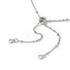 2Pcs 2 Colors 304 Stainless Steel Slider Necklace Makings AJEW-JB01272-6