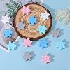 20Pcs 5 Colors Snowflake Food Grade Eco-Friendly Silicone Beads SIL-SZ0001-21-3