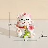 Cute Resin Lucky Cat Figurines PW-WG78946-01-1