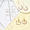 DIY Brass Geometry Hoop Earring Making Kit DIY-YW0008-60-3