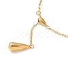 304 Stainless Steel Teardrop Pendants Lariat Necklaces NJEW-H024-08G-2