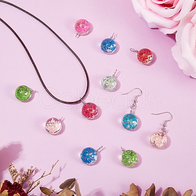 20Pcs 10 Colors Transparent Glass Pendants GLAA-SZ0001-71-1