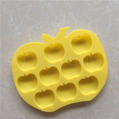 DIY Apple Shape Food Grade Silicone Molds SOAP-PW0001-105-1