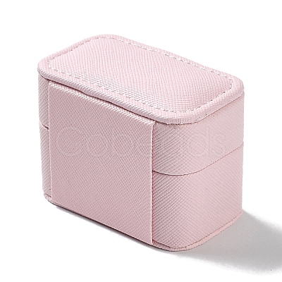 Rectangle PU LeatherJewelry Ring Storage Boxes CON-K002-06B-1