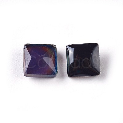 Faceted Glass Cabochons GLAA-E411-12-1