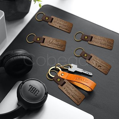 Walnut Wood Keychain KEYC-WH0044-007-1