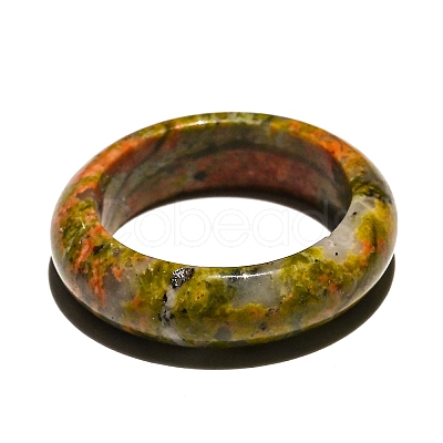 Natural Unakite Finger Rings PW-WG87157-07-1