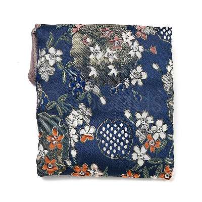 Flower Print Cloth Jewelry Storage Bags ABAG-A009-04C-1