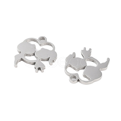 Non-Tarnish 316 Surgical Stainless Steel Charms STAS-C096-09B-P-1