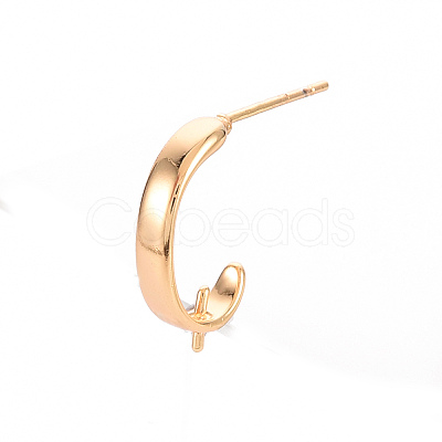 Brass Earring Findings KK-T062-208G-NF-1