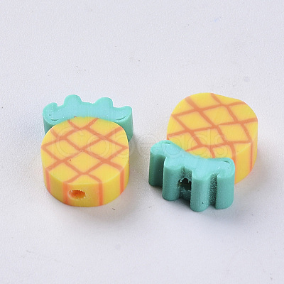 Handmade Polymer Clay Beads X-CLAY-S093-21-1