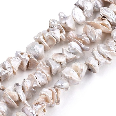 Natural Baroque Pearl Keshi Pearl Beads Strands PEAR-Q004-43B-1