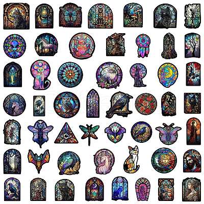 Gothic Style PVC Self-Adhesive Cartoon Stickers STIC-PW0019-03-1