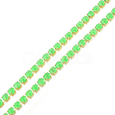 Brass Rhinestone Strass Chains CHC-N017-003A-B01-1