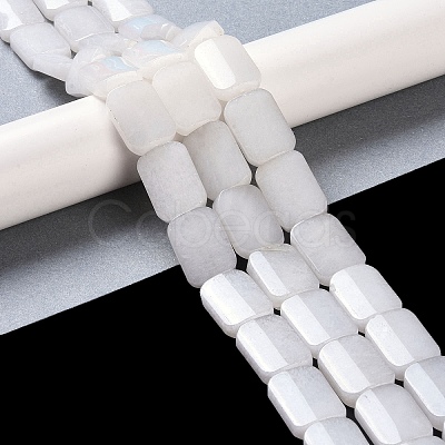 Natural White Jade Beads Strands G-M420-M06-02-1