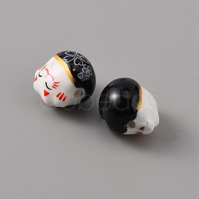 Handmade Porcelain Beads PORC-WH0016-02J-1